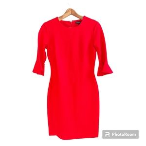 Banana Republic red sz 4 shift dress, like new, 3/4 sleeve. Valentine Dress